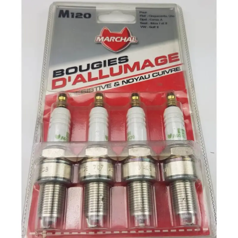 Must-Have Jeu de 4 bougies d'allumage noyau cuivre pour Golf III / Super 5