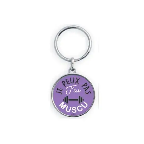 PORTE-CLE JE PEUX PAS J&rsquo;AI MUSCU Produit De Marque