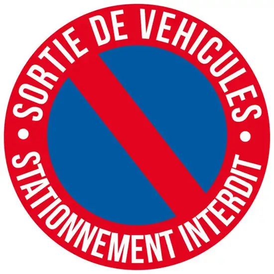 Adhésif sortie de véhicule stationnement Populaire