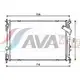 Radiateur, refroidissement du moteur AVA COOLING DNA2419 Top Vente