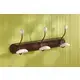 Prix Choc MOTTEZ – Porte manteaux platine en bois verni (coco) et double patère en porcelaine blanche mottez – B854V3