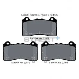 Authentique Plaquettes de Frein PAGID STREET Plus T8163