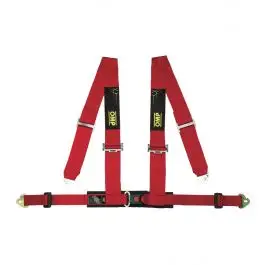 Harnais OMP 4 Points RACING 4M Ece 16 08 Rouge Prix Promo