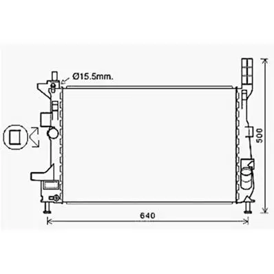 Radiateur de refroidissement moteur pour FORD FOCUS III ph.1 2011-2014, OEM: 1766348, Neuf Dernière Chance