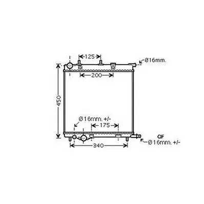 Radiateur de refroidissement moteur pour PEUGEOT 1007 2005-2010, OEM: 1330Q5, Neuf Retour Gratuit