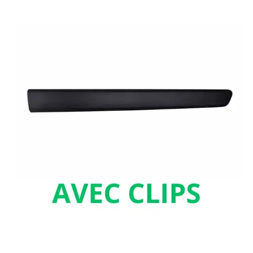 Moulure baguette latérale sur porte avant droite pour PEUGEOT PARTNER I phase 2, 2002-2008, RANCH, Noire, avec clips, Neuve Offre Limitée