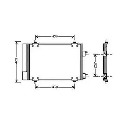 Condenseur de Climatisation pour PEUGEOT 307 ph.1 2001-2005, OEM: 6455GK, Neuf Certifié
