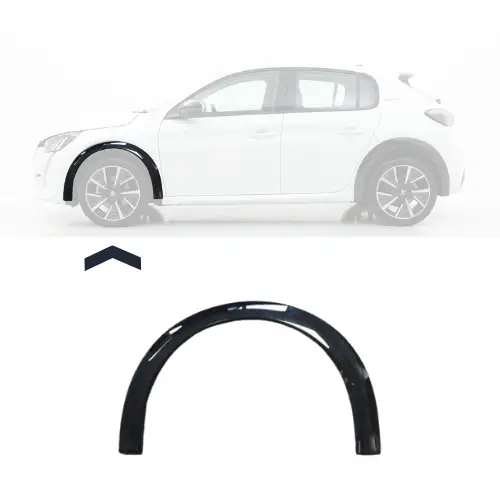 Embout – Tour d&rsquo;aile avant gauche pour PEUGEOT 208 II phase 1 2019-2023, GT LINE, noir brillant, Neuf Meilleur Choix