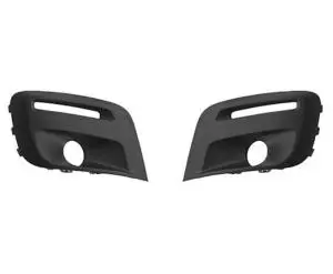 Nouvelle Collection Kit 2 grilles de calandre pour PEUGEOT PARTNER II ph.3 2015-2018, trous antibrouillards, noir