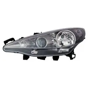 Expédition Rapide Phare Optique avant gauche pour PEUGEOT 207 SW phase 2, 2009-2013, H7+H7+H1, avec moteur, noir, Neuf