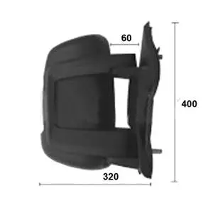 Rétroviseur droit manuel pour PEUGEOT BOXER II ph.2 2014-2023, bras court, feu clignotant orange (16W), Neuf Achat Immédiat